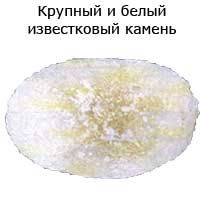 крупный и белый известковый камень