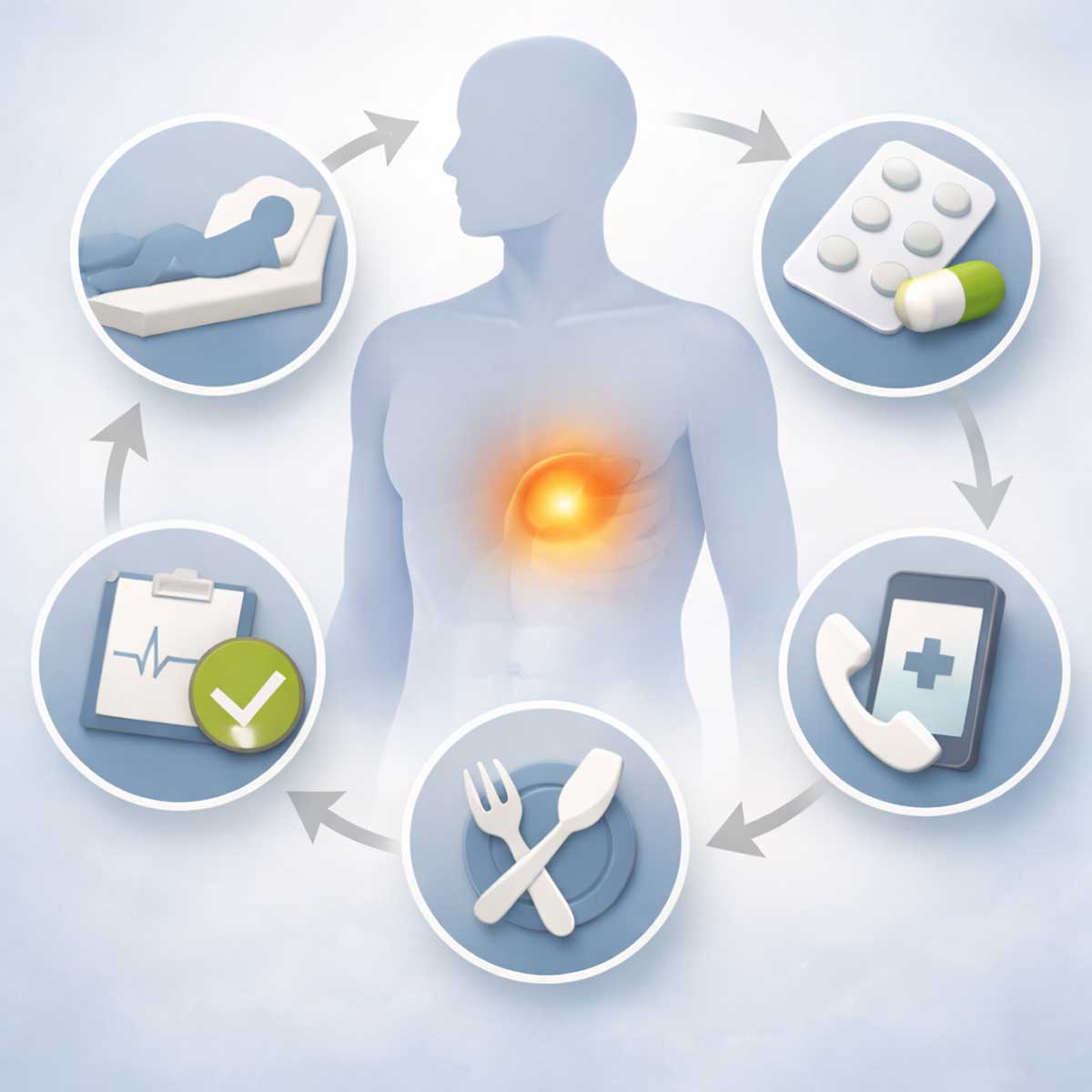 Алгоритм первой помощи при приступе желчнокаменной болезни