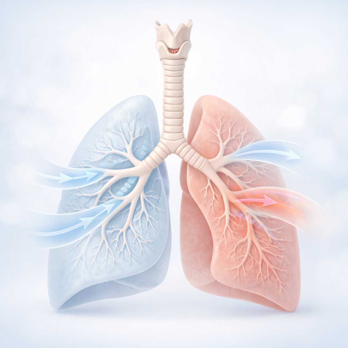 Функции нижних дыхательных путей: проведение воздуха и газообмен в легких