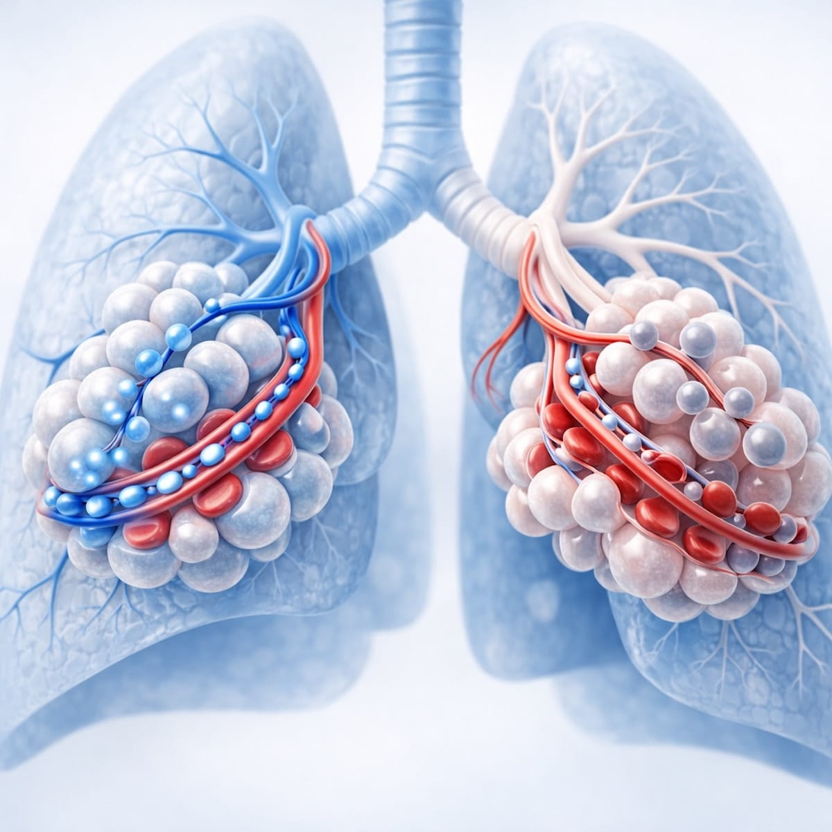 Газообмен в легких: обмен кислорода и углекислого газа в альвеолах