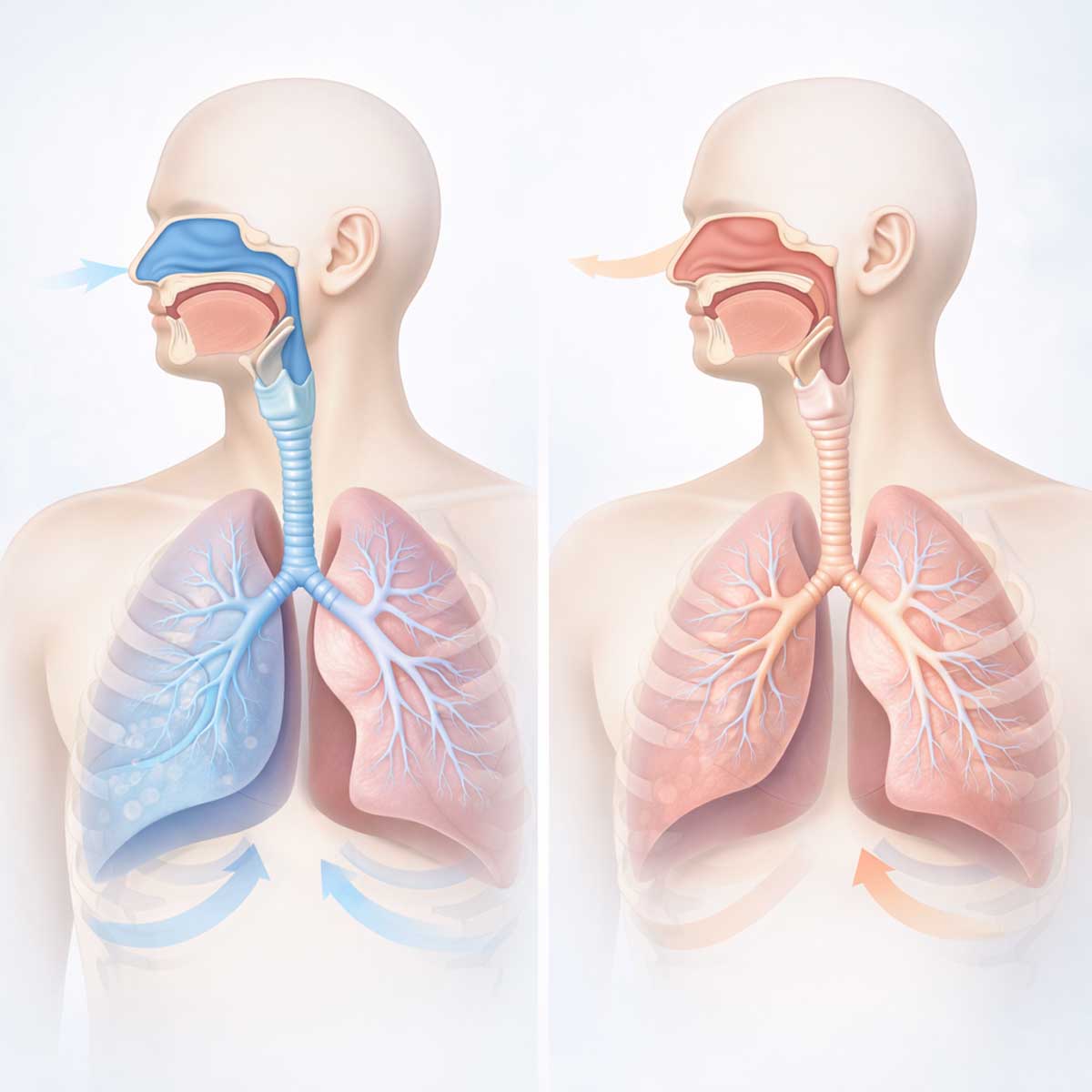 Этапы дыхания человека Как работает дыхательная система: вдох и выдох