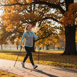 скандинавская ходьба укрепляет легкие