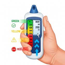 пикфлуометр и его три зоны