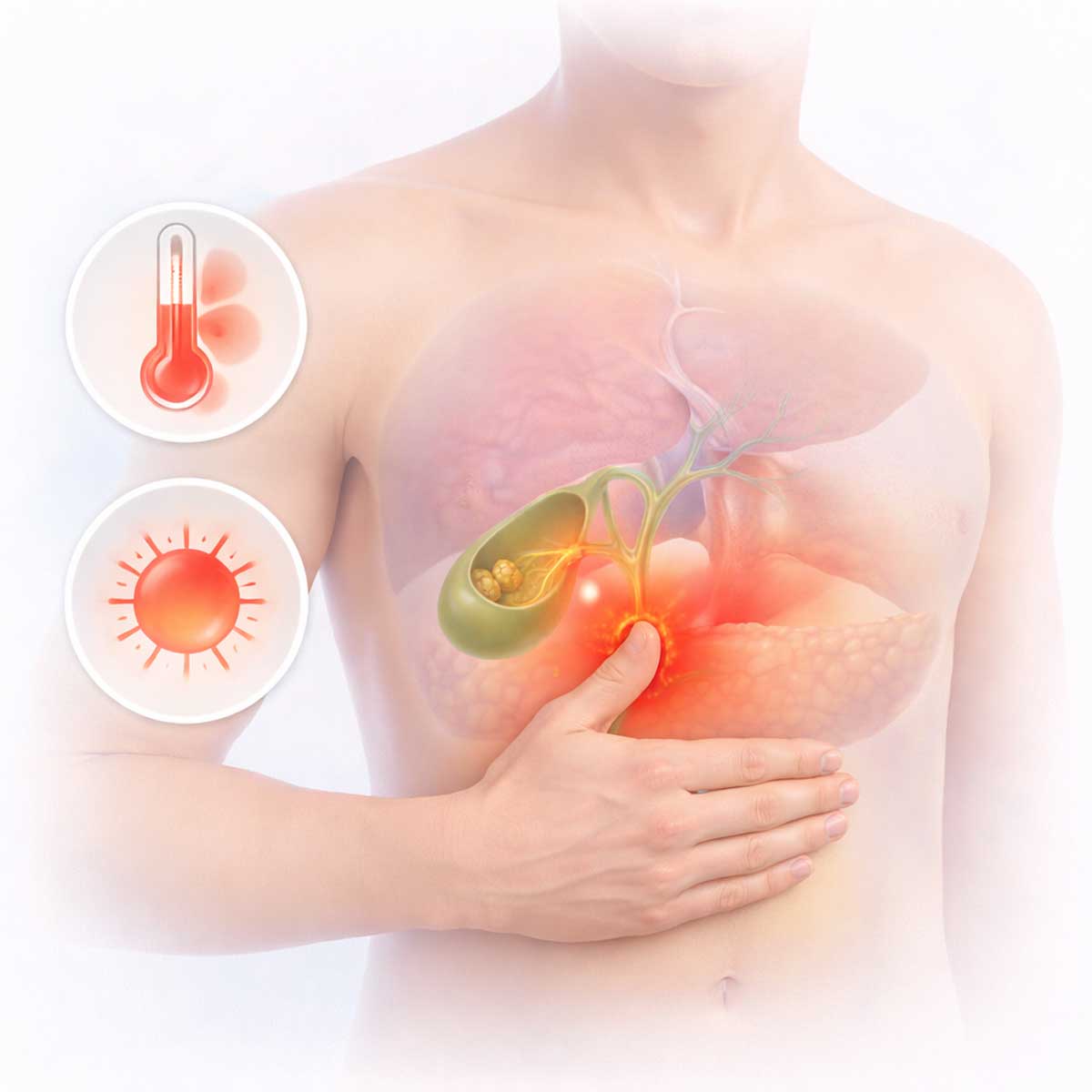 Тревожные симптомы при желчнокаменной болезни: боль в правом подреберье и ухудшение самочувствия