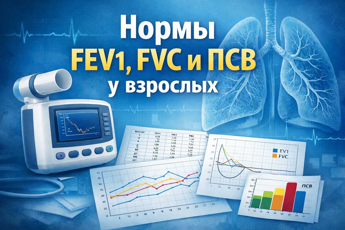 нормы FEV1, FVC и ПСВ у взрослых